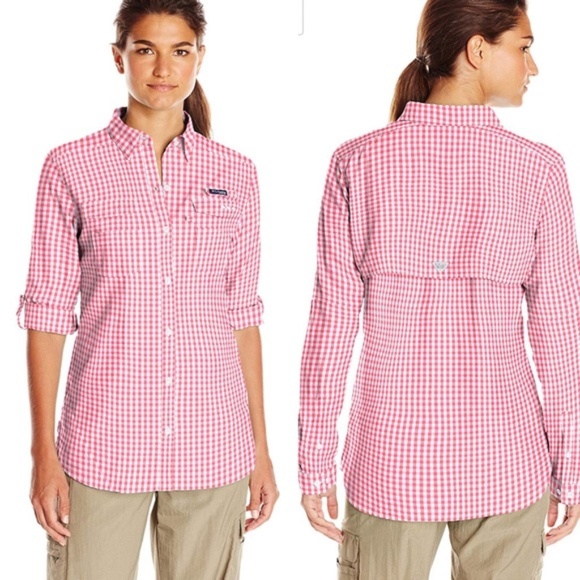 Columbia Tops - COLUMBIA Gingham Super Bonehead Long Sleeve Top XS